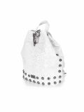 Τσάντα πλάτης άσπρη με Croco Pattern ELENA ATHANASIOU