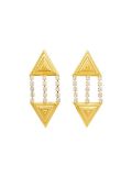 Arrow of time gold earrings 24k gold plated KALEIDO