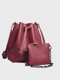 Chain pouch bag burgundy ELENA ATHANASIOU