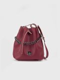 Chain pouch bag burgundy ELENA ATHANASIOU