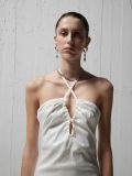 Φόρεμα Halterneck white dress DS22-109 MILKWHITE
