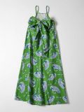 Φόρεμα tiger green dress DS22-123 MILKWHITE