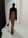 Φόρεμα Leopard dress DF21-006 MILKWHITE
