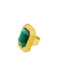 Grace green ring 24k gold plated KALEIDO