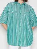 James turquoise shirt NADIA RAPTI