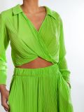 Πουκάμισο Kiara Green crop shirt MALLORY