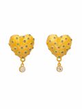 Open your heart gold clips earrings 24k gold plated KALEIDO
