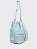 Τσάντα πουγκί Straw pouch bag baby blue ELENA ATHANASIOU