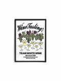 Wine tasting club team whitewine poster ON VACATION