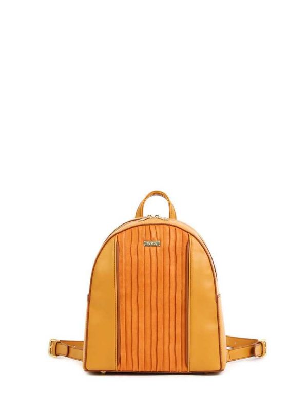 Τσάντα πλάτης κίτρινη DOCA 15882