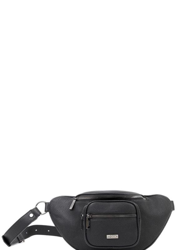 Τσάντα μέσης μαύρη DOCA 18762