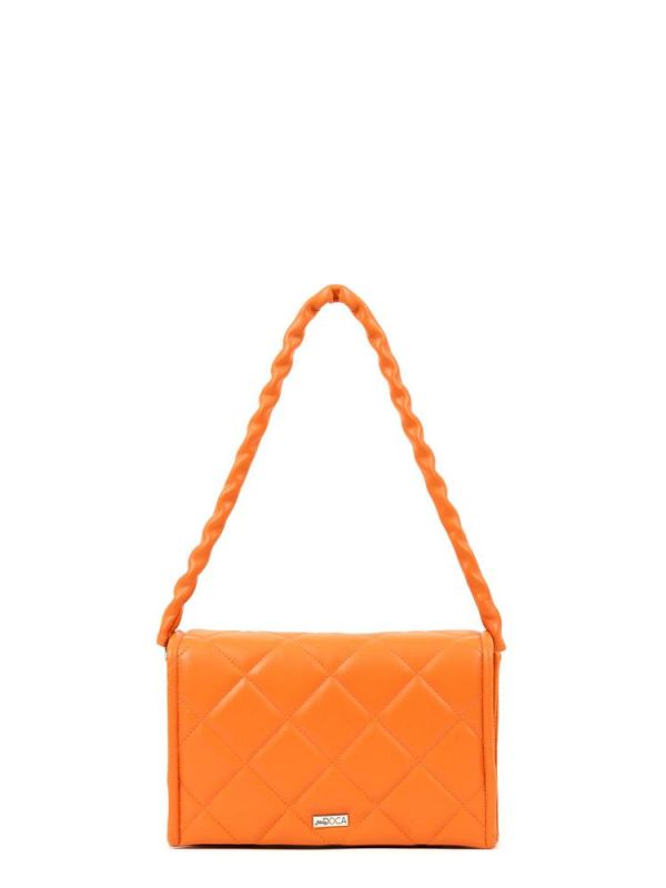 Τσάντα ώμου πορτοκαλί DOCA 19552