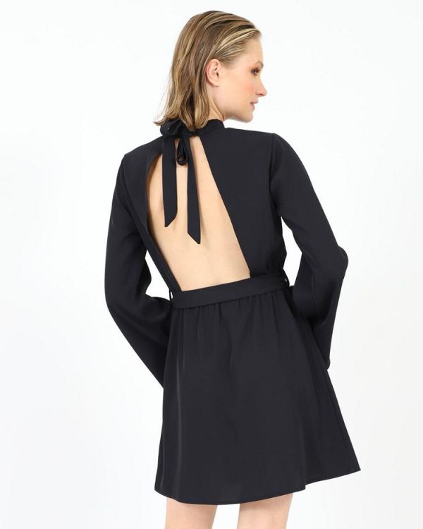 Φόρεμα μίνι μαύρο DOCA 39819