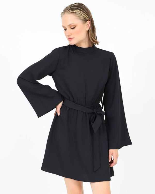 Φόρεμα μίνι μαύρο DOCA 39819