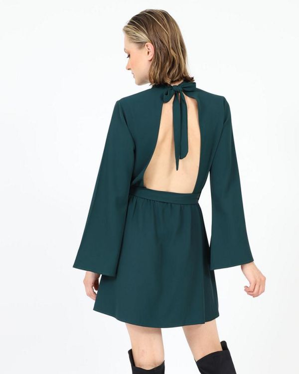 Φόρεμα μίνι πράσινο DOCA 39820