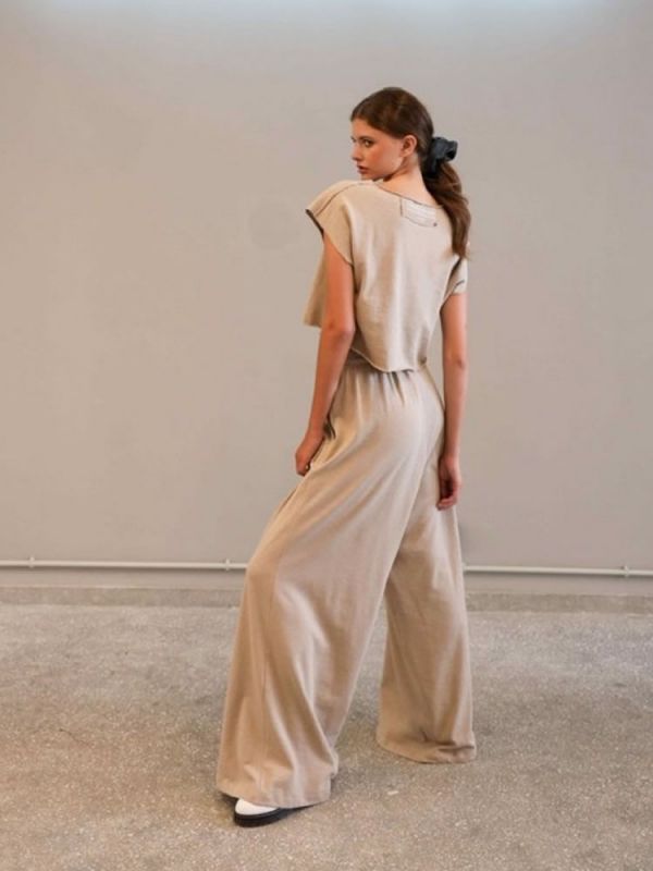 Παντελόνα φόρμα Addisson S trousers beige COLLECTIVA NOIR