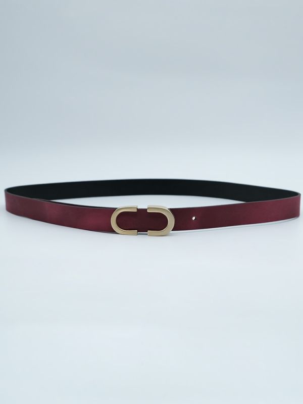 Anya red leather belt SALT & PEPPER 