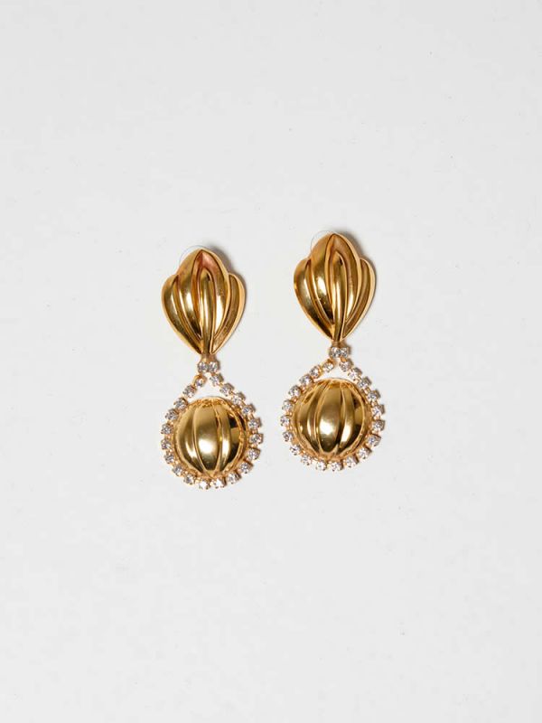 Σκουλαρίκια shell gold earrings AS22-128 MILKWHITE