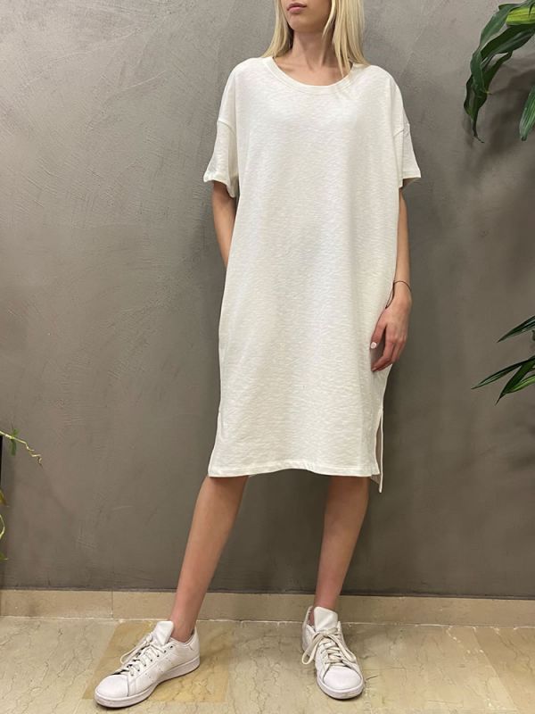 Φόρεμα Boxy tee dress white COLLECTIVA NOIR