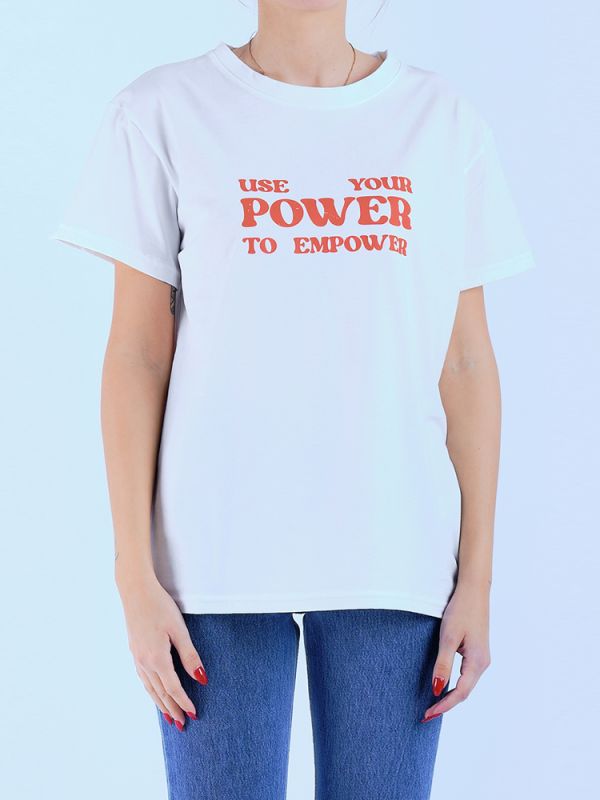 T-shirt Carina Off White Empower SALT & PEPPER