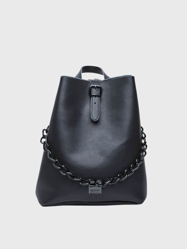 Chain backpack black ELENA ATHANASIOU