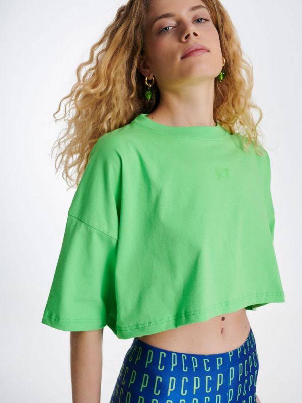 Crop t-shirt lime PCP CLOTHING