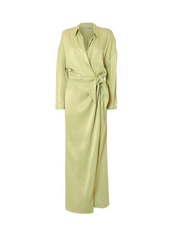 Φόρεμα light green dress DF22-222 MILKWHITE