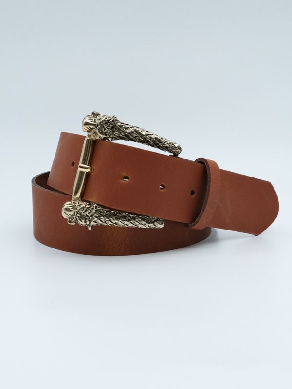 Dorine brown leather belt SALT & PEPPER 