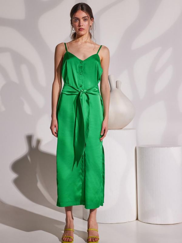 Φόρεμα Illuminum aloe green dress THE KNLS