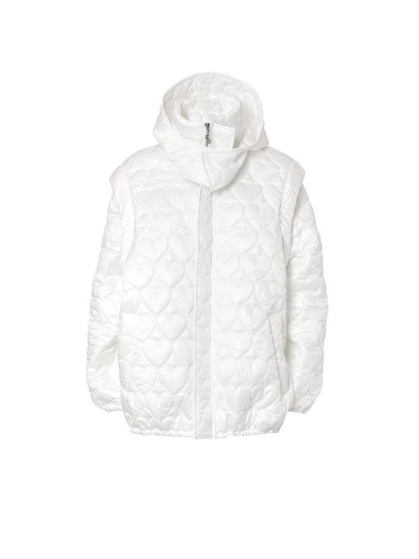 Μπουφάν puffer white jacket vest JF22-120 MILKWHITE