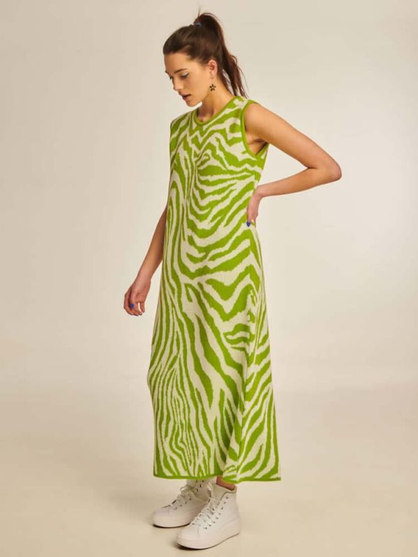 Φόρεμα πλεκτό Kathy Knitted lime PCP CLOTHING