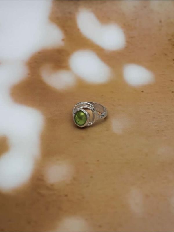 Δαχτυλίδι Curl ring green ασήμι 925 NASILIA