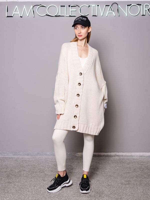 No15 ace off white cardigan COLLECTIVA NOIR