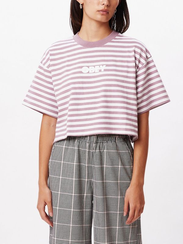Crop top Brody box lilac tee OBEY