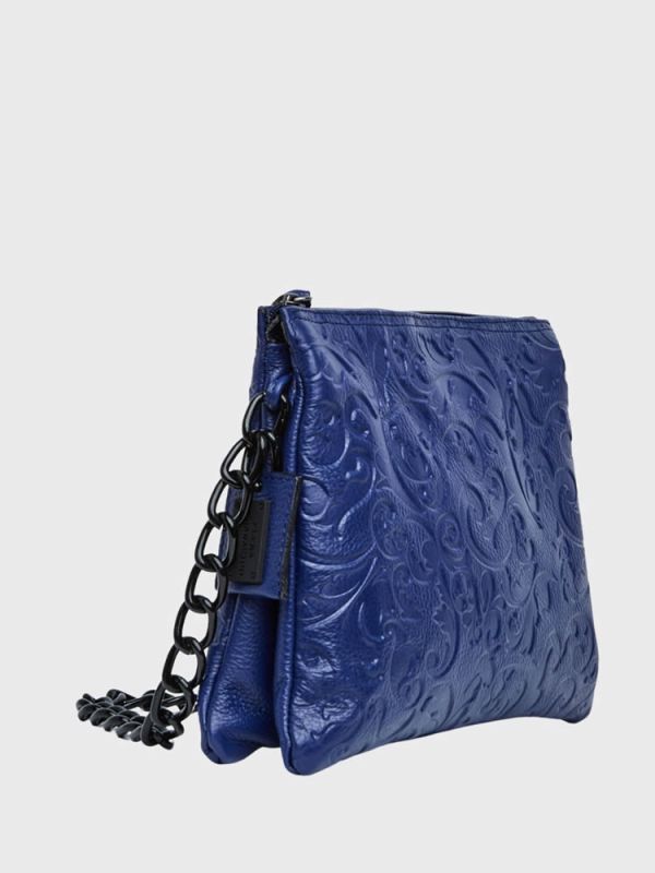 Paisley tote bag short blue royal ELENA ATHANASIOU