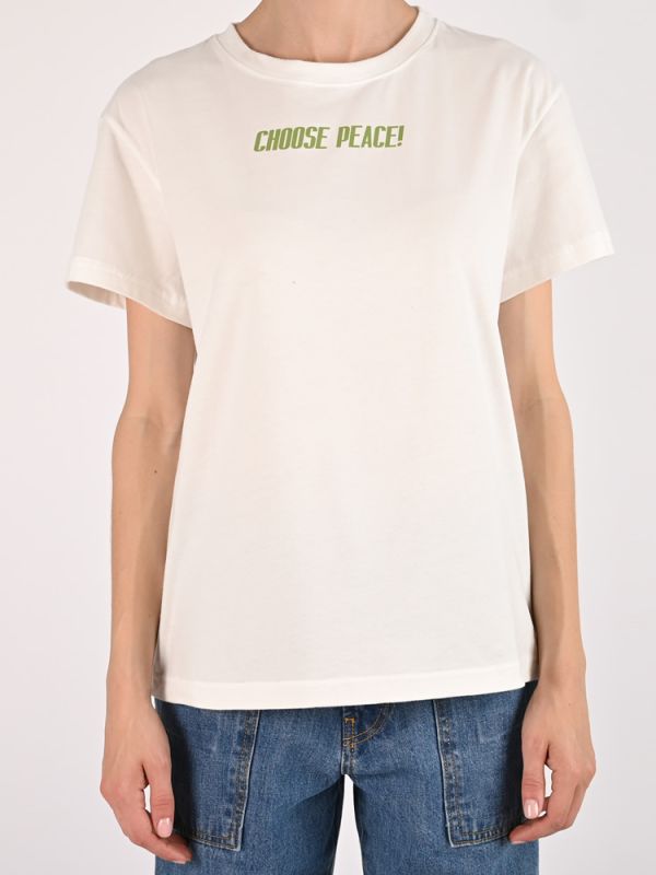 Carina Choose Peace off white t-shirt SALT & PEPPER 