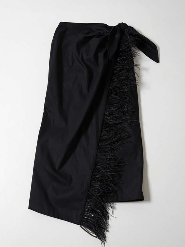 Φούστα black skirt SS22-106 MILKWHITE