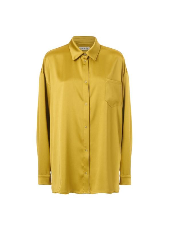 Πουκάμισο glossy gold shirt TF22-103 MILKWHITE