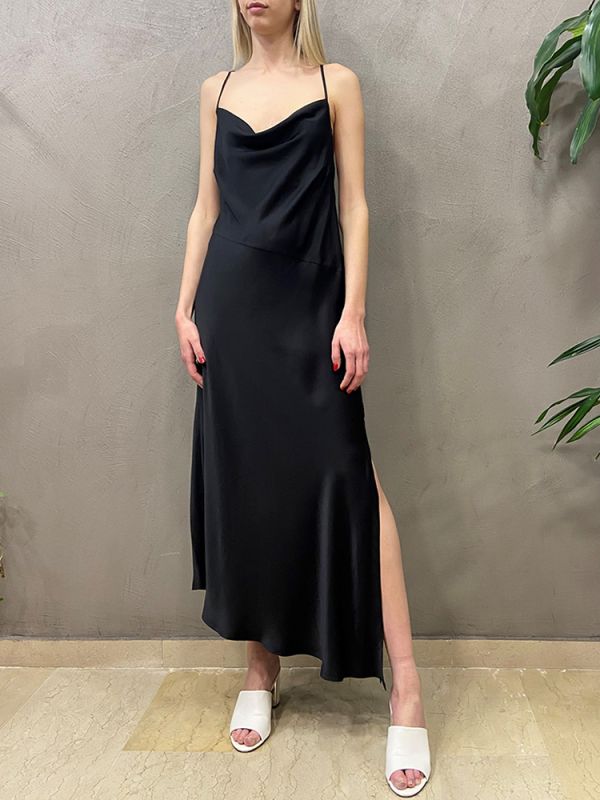 Φόρεμα Drape black dress CKONTOVA