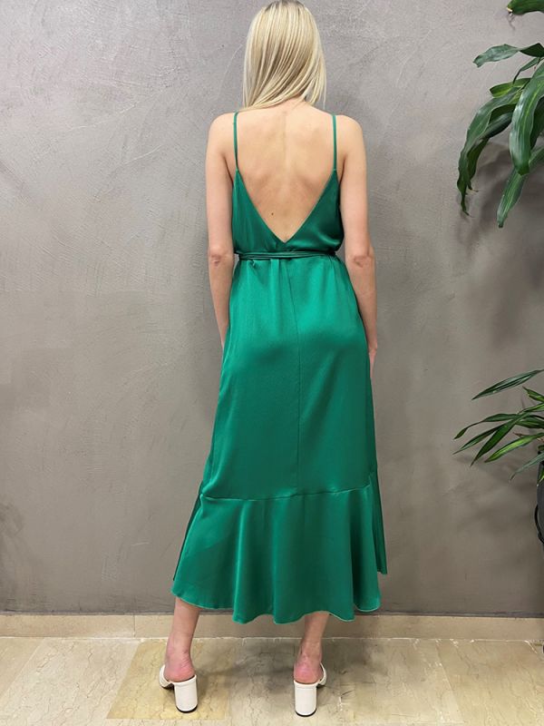 Φόρεμα Wrap strap green dress CKONTOVA