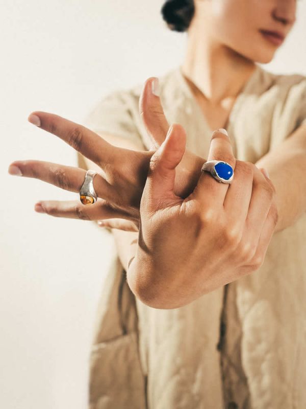 Δαχτυλίδι teardrop ring ασήμι 925 NASILIA