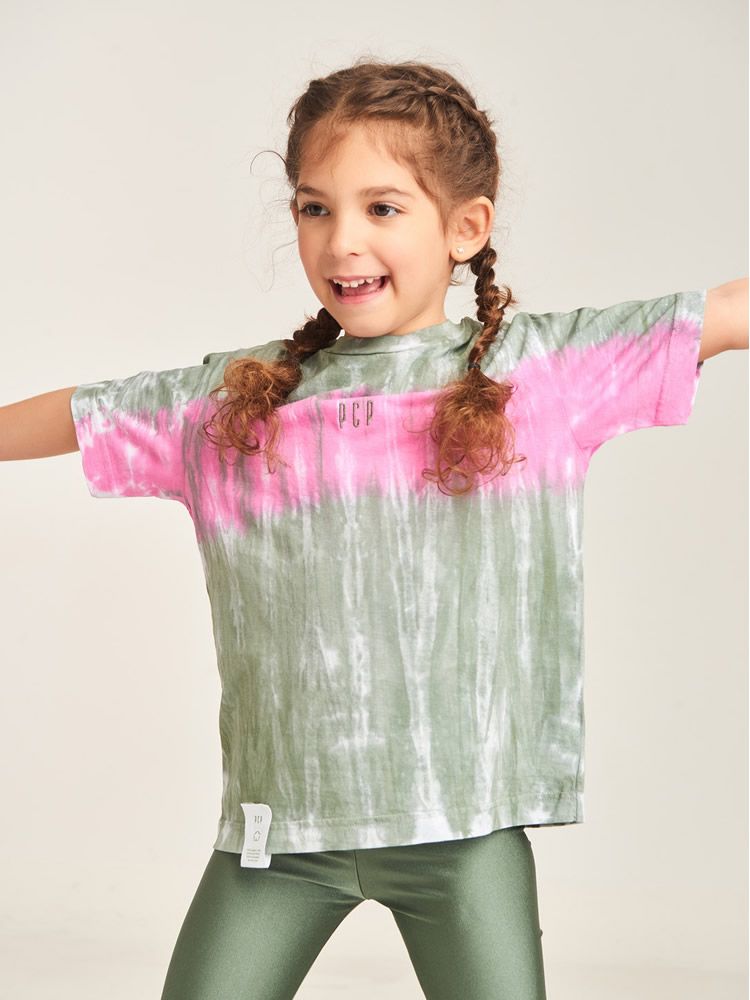 Παιδικό T-shirt Tie-Dye punk λαδί PCP