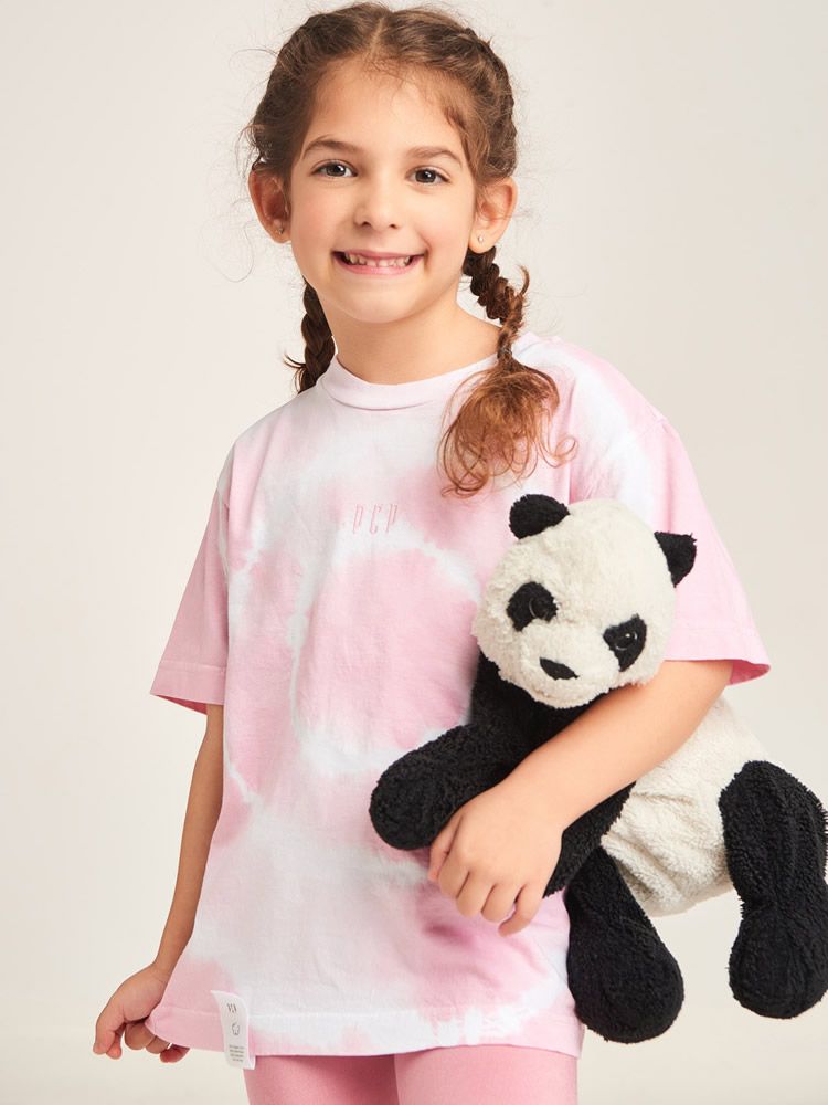 Παιδικό T-shirt Tie-Dye circle ροζ PCP
