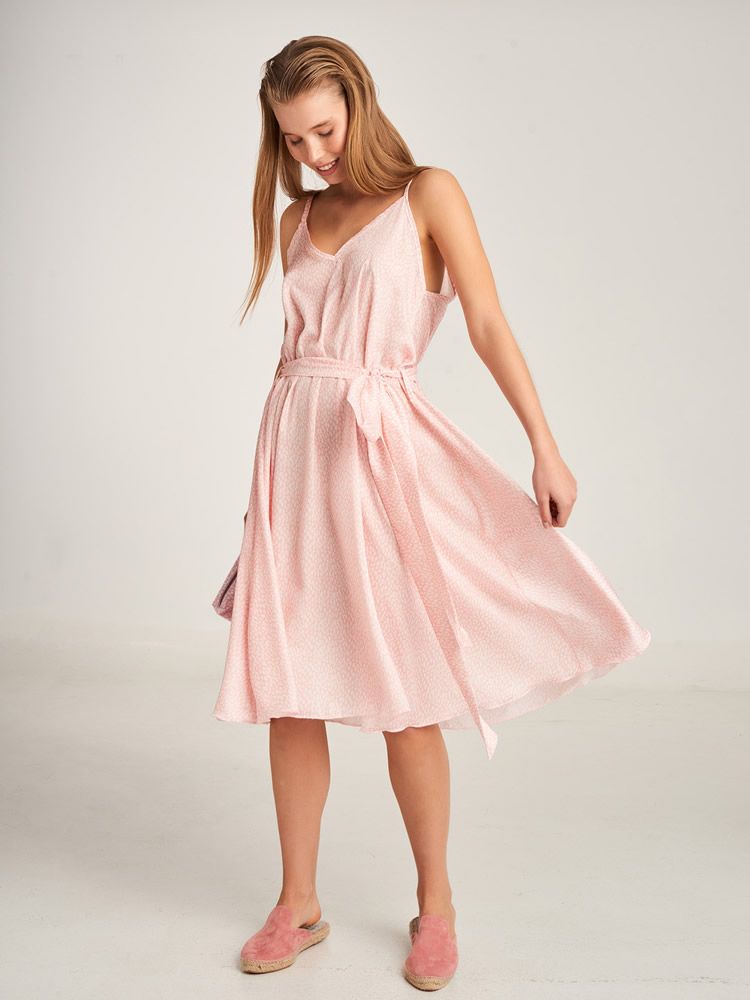 Φόρεμα Aerin Λεοπάρ ροζ PCP