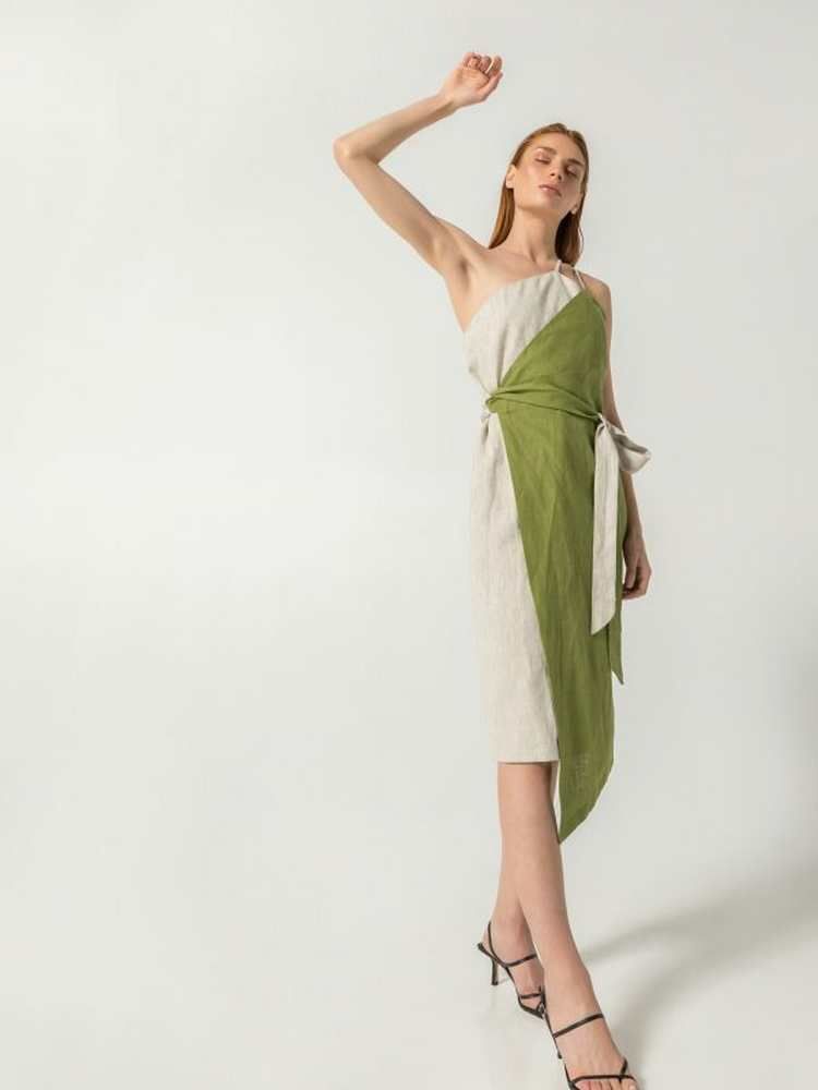 Φόρεμα Mayfair Dress Natural Green THE KNLS
