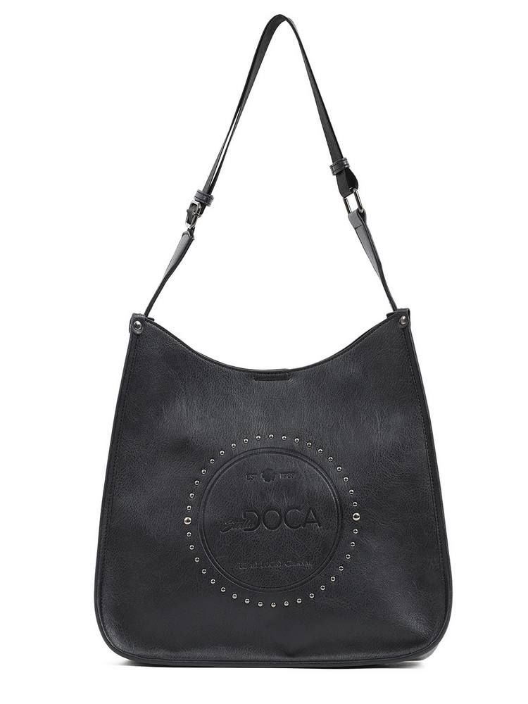 Τσάντα καθημερινή μαύρη DOCA 17602