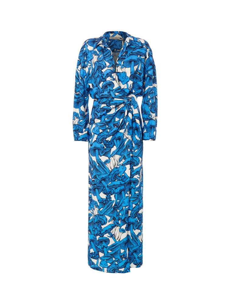 Φόρεμα mushrooms blue dress DF22-122 MILKWHITE