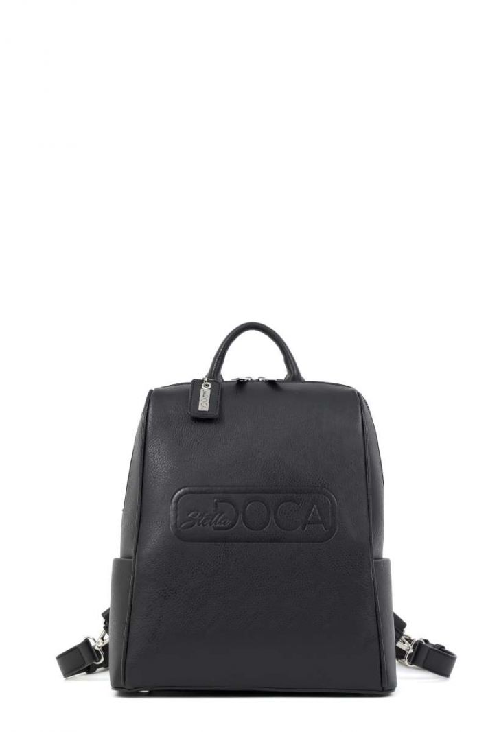 Τσάντα πλάτης μαύρη DOCA 18073