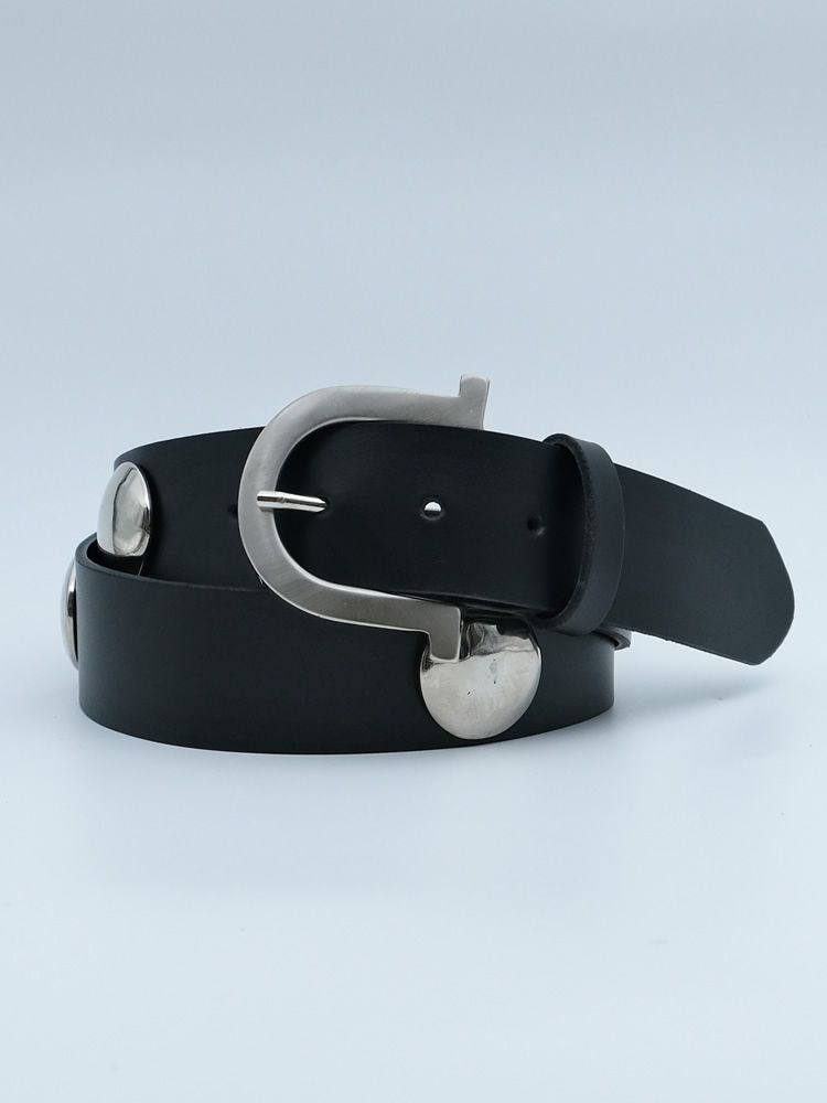 Tiffany black leather belt SALT & PEPPER 